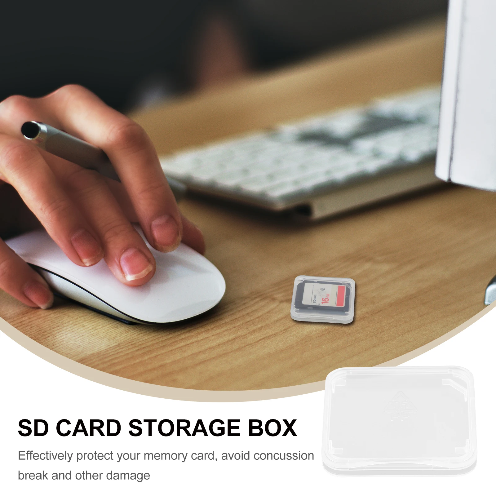 

100pcs Card Storage Case Transparent Plastic Holder Small Light PP Material Environment Friendly for