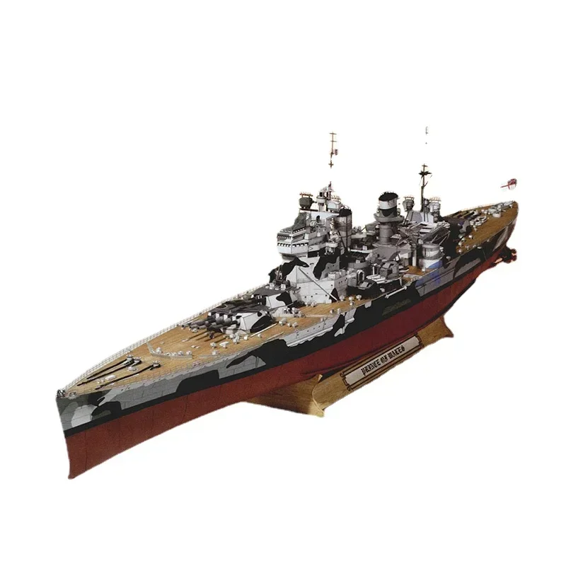 

83cm 3D Paper Card UK Wales Prince Battleship Warship DIY Model Building Sets Construction Boat Ship Military birthday toy