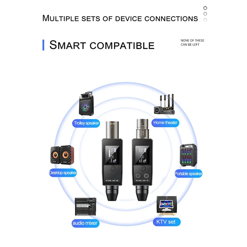 【Superdeals】2X UHF Microphone Converter XLR Transmitter Receiver For Dynamic Microphone Guitar Receiver Transmission Adapter