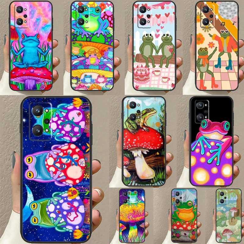 Frong Froggy Art Groovy Hippie For Realme C30 C31 C33 C35 C55 C21Y GT Neo 5 3T 2T OnePlus 11 10 9 Pro Nord CE 3 2 Lite Case