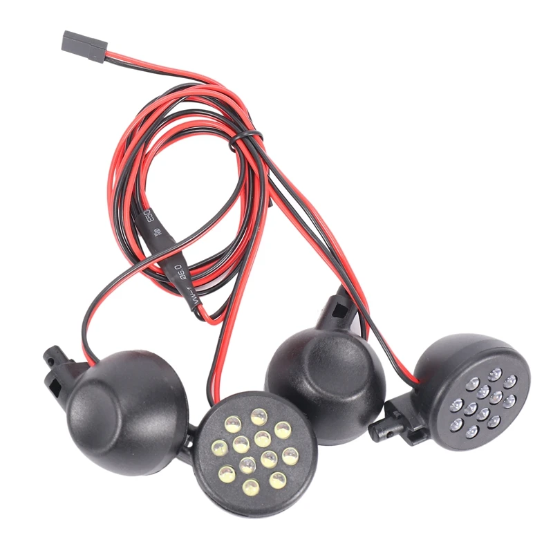 Kit récepteur de lumières LED pour voiture RC, coque en plastique, lumières de sauna pour 1/5 Gardens I BAAlbaneckan King Motor 5B, pièces et accessoires, 4 pièces