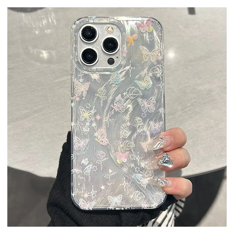 Colorful line butterfly Case For OnePlus 9 10 11 R  9 10 Pro 8 10 T 9RT ACE 2V Nord CE 2 3 Lite N20 30 SE N200 TPU Case Cover