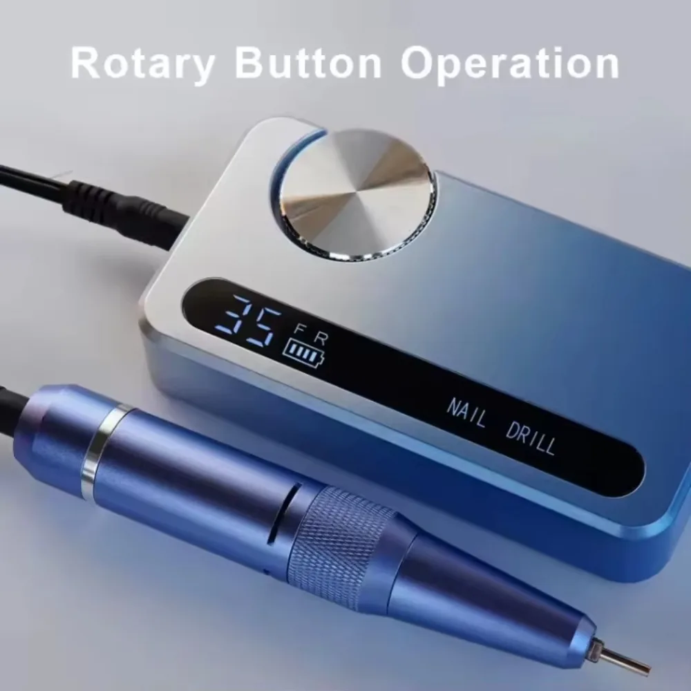 

Профессиональная электрическая пилка для ногтей с ЖК-экраном и долговечным аккумулятором, тихая, портативная, с высокой частотой вращения для домашнего и салонного использования