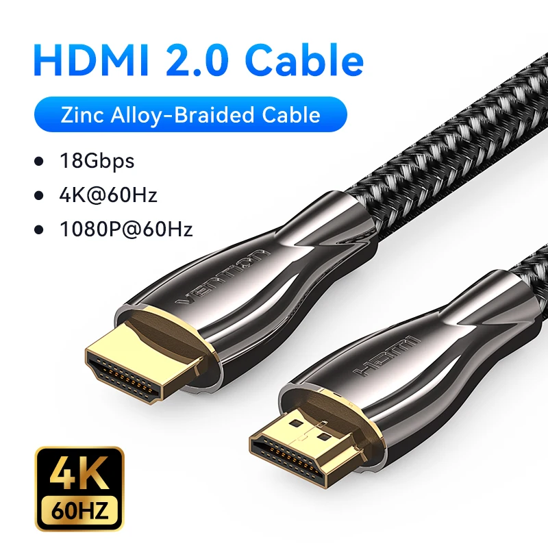 Ventie HDMI 2.0-kabel 4K60Hz voor laptop PS5 Pro Xiaomi TV Box Hoge snelheid gecertificeerde 4K @ 60Hz-kabel 18Gbps Dolby Vision HDMI-kabel