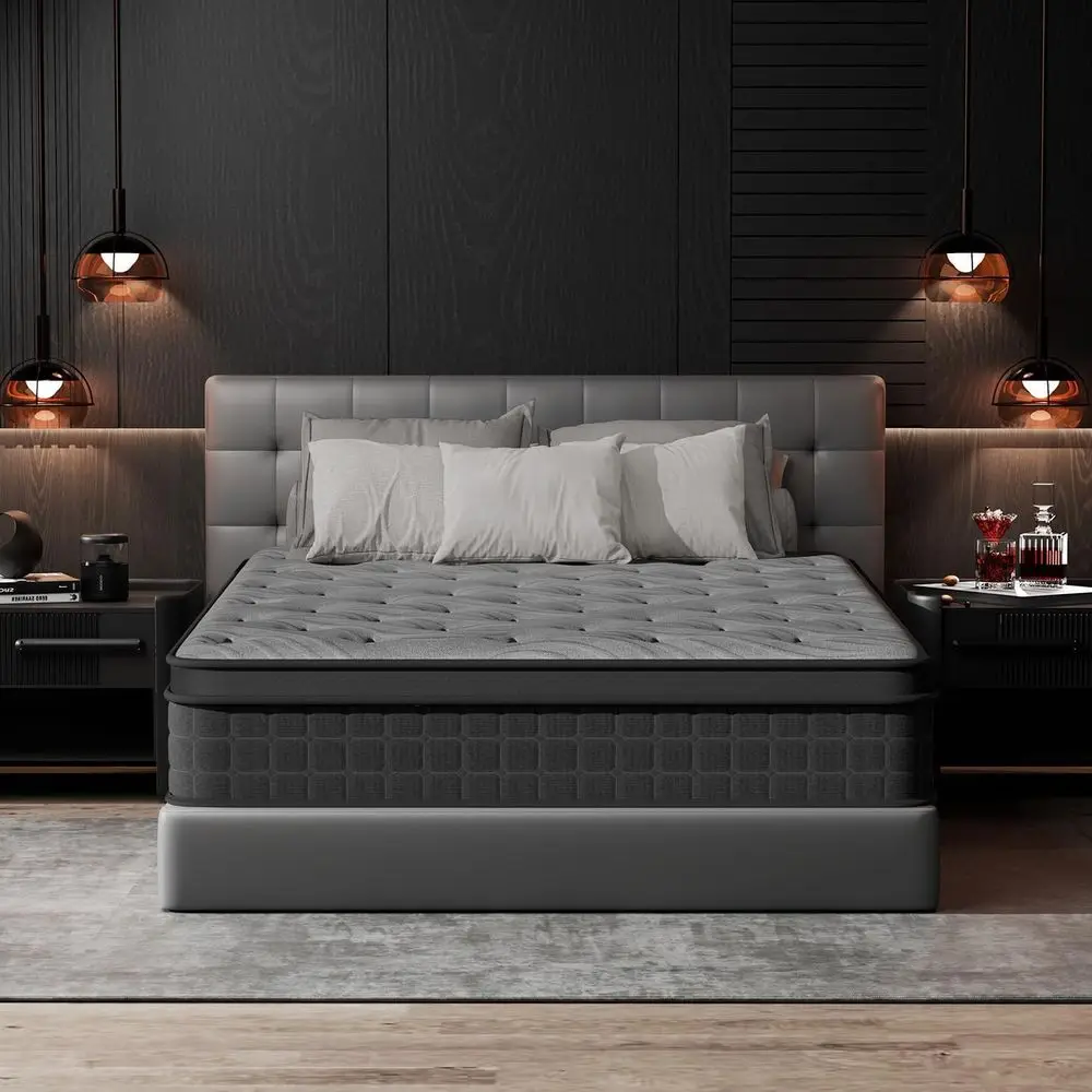 12 Inch Gel Memory Foam Hybrid Mattress with Cooling Technology, Motion Isolation, Reinforced Edge Support, Hypoallergenic, Cert