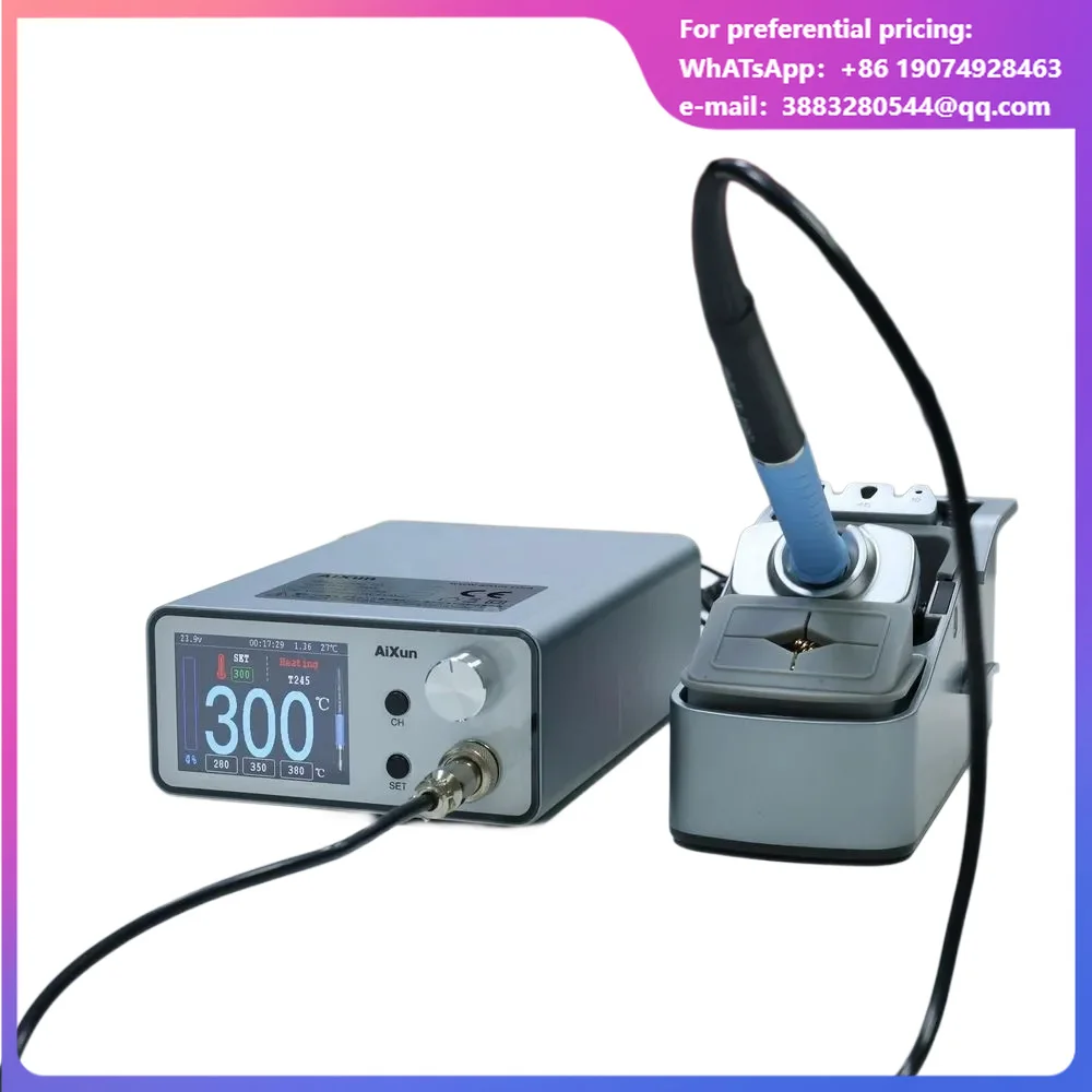 T3A 200W Smart Soldering Station 1-Second Heat-Up & T12/T245 Handle Compatibility