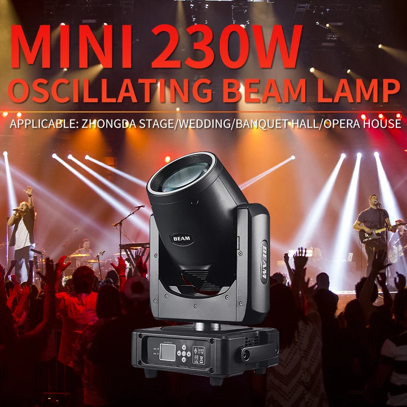 Mini haz de luz con cabezal móvil Sharpy de 230W 7R, efecto de haz con cabezal móvil giratorio RGB DMX512, haz de luces para fiesta y boda para Club nocturno