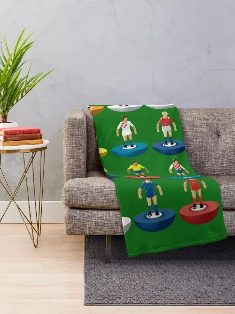 World Subbuteo players Throw Blanket Shaggy Sofa Hairys Blankets