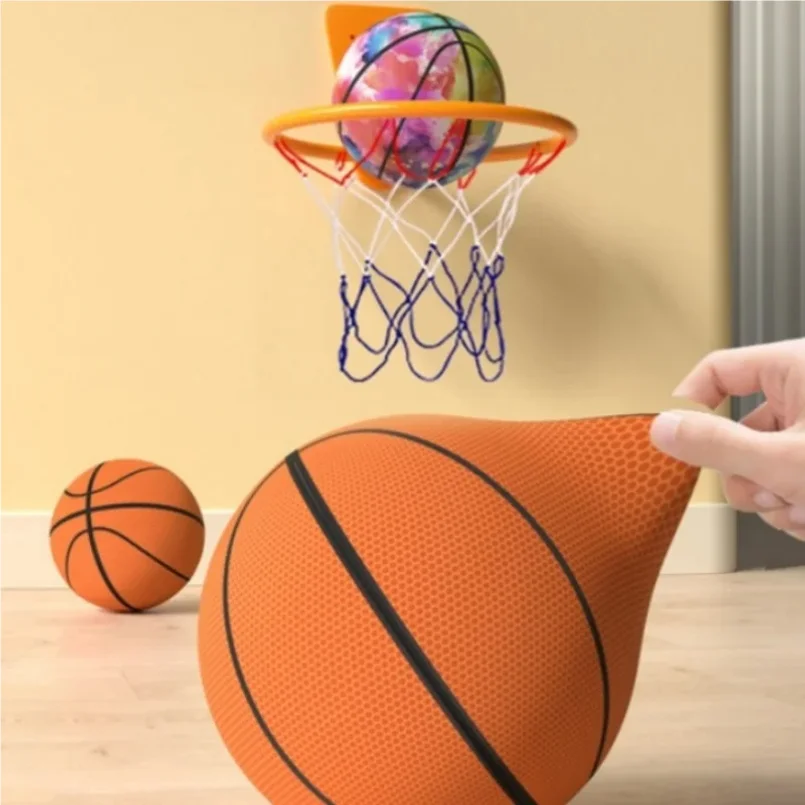 

Sponge Noiseless Kids Basketball Soft Squeezable Sensory Ball For Indoor Outdoor Play Motor Skills Training Toy Fitness