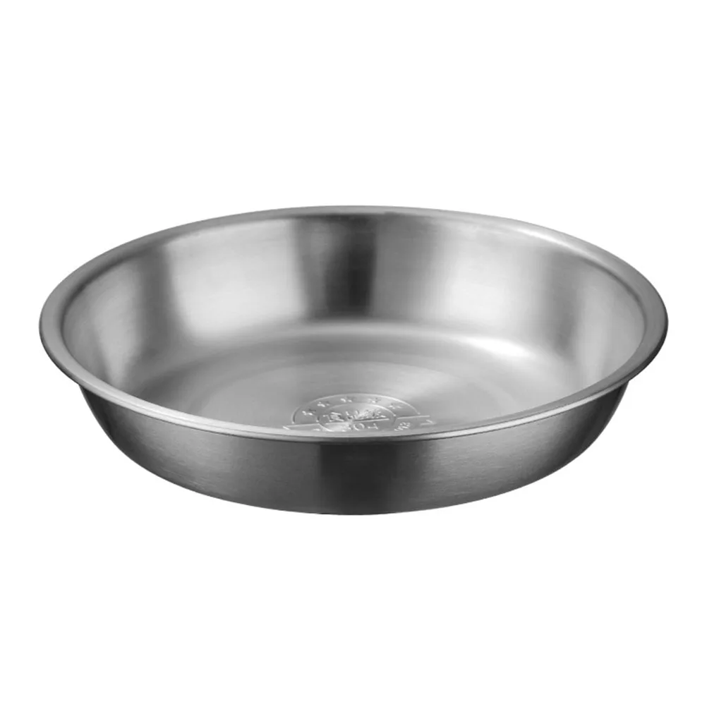 

304 Stainless Soup Basin Basin Fruit Dish Steaming Household Tableware Tray Reusable Kitchen Gadget Tableware