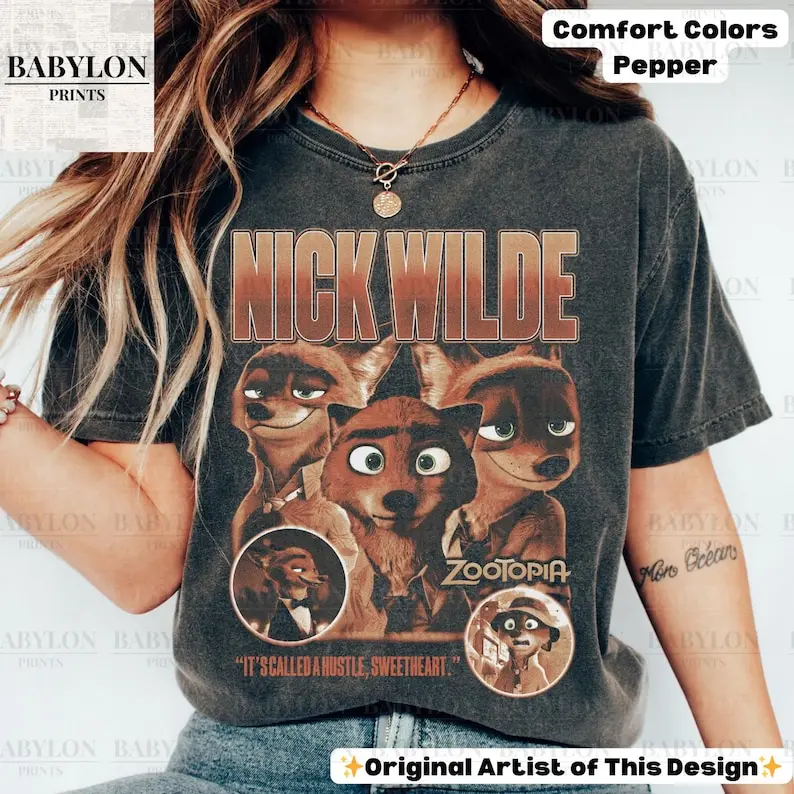 قميص Zootopia، مجموعة شخصيات متطابقة، قميص الرحلة، Zootopia 2 قمصان Nick Wilde Judy Hopps #6