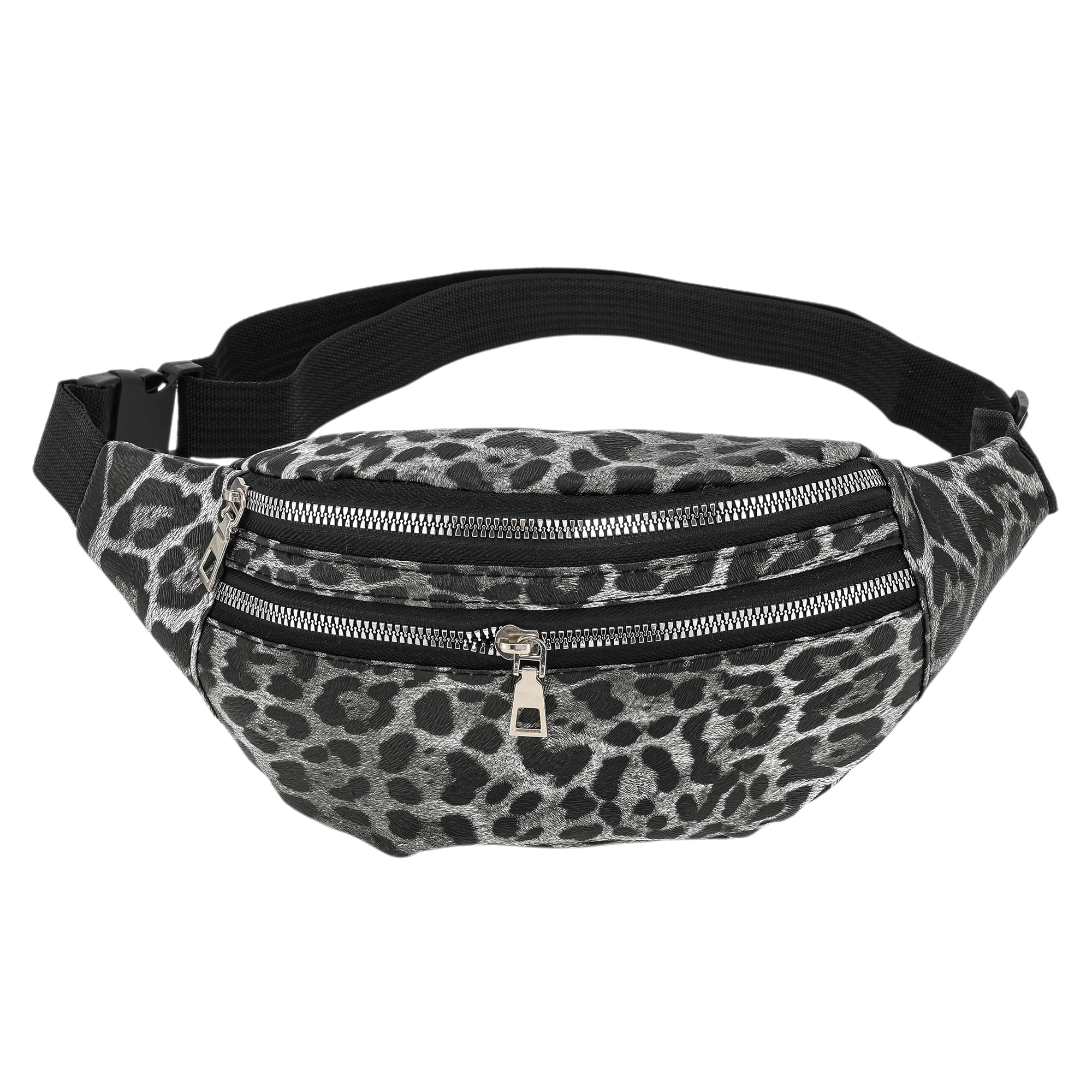 X Autohaux ليوبارد نمط حزمة مراوح أسود أبيض 1 قطعة #1