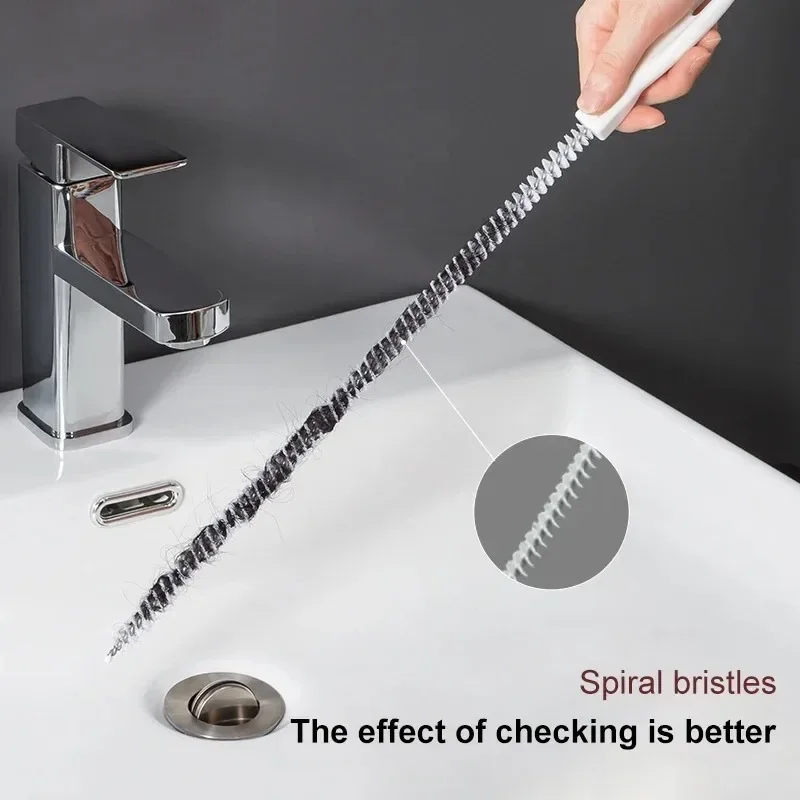 3/1PCS Sink Dredge Strip Bendable Sewer Hair Cleaner Wash Basin Cleaning Brush Hook Kitchen Bathroom Water Pipe Cleaning Tools