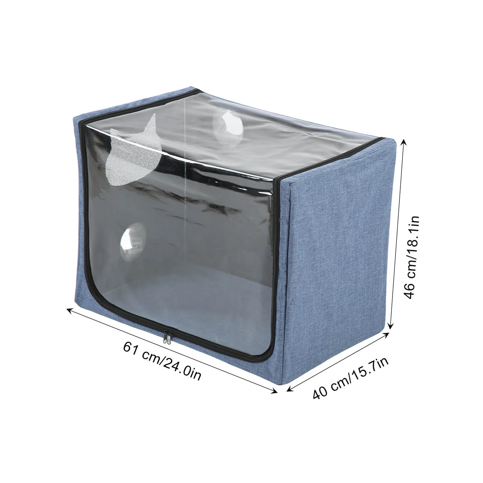 Pet Atomization Box Oxford Cloth FoldablePortable Pet Atomization Grooming Box 61x40x46cm for Cat Dog Pets Supplies