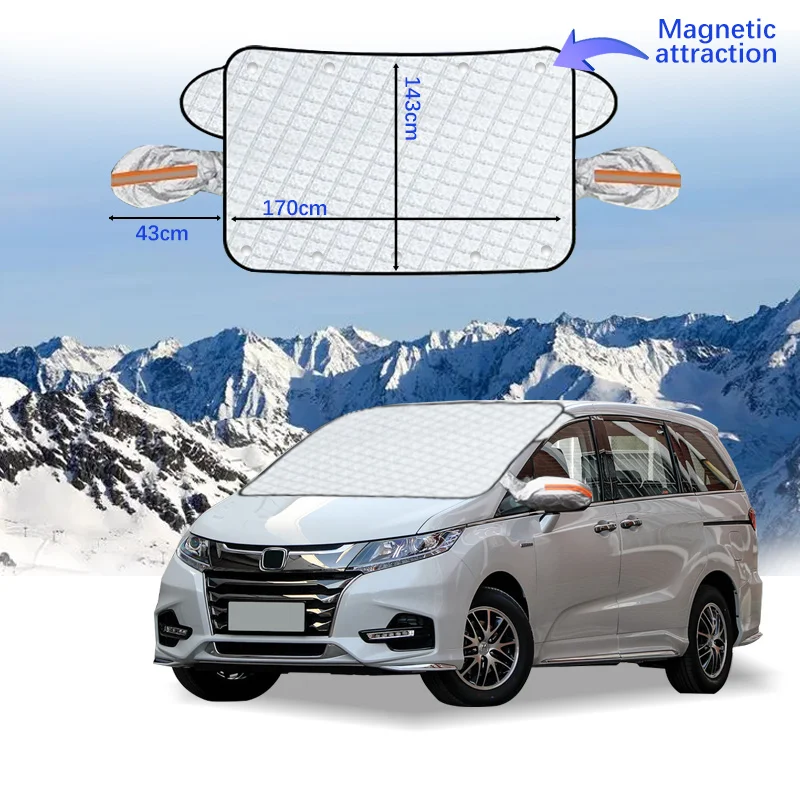 Magnetic Car Windshield Snow Cover Winter Ice-Frost Guard Sun Shade Protector For Honda Odyssey 2004-2024 Exterior Accessories