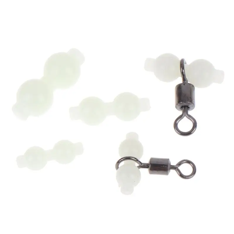 50Pcs Luminous Gourd Bead Fishing Swivel Connector Anti Tangle Smooth Rotation Tackle for Lake Trout Fishing Accessory - view 6