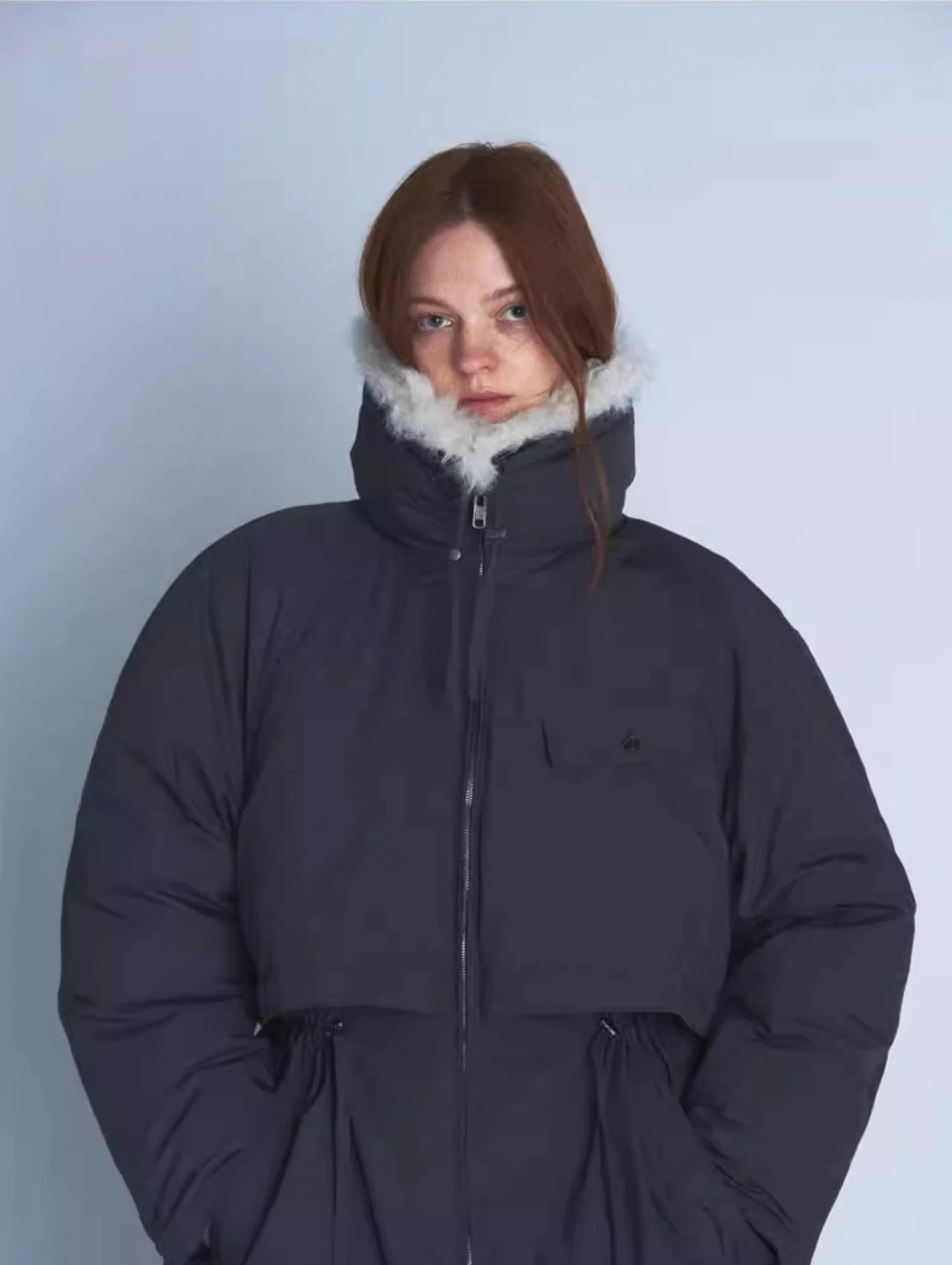 Chaqueta Acolchada con Plumón y Cuello de Piel, Chaqueta de Invierno para Mujer, Estilo Informal, Ligera, para Ir al Trabajo