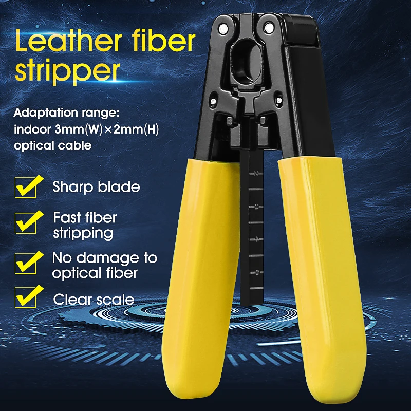 MAYTO Leather Cable Optical Fiber Stripper Leather Cable Stripper Optical Fiber Stripper Cable Stripper Yellow