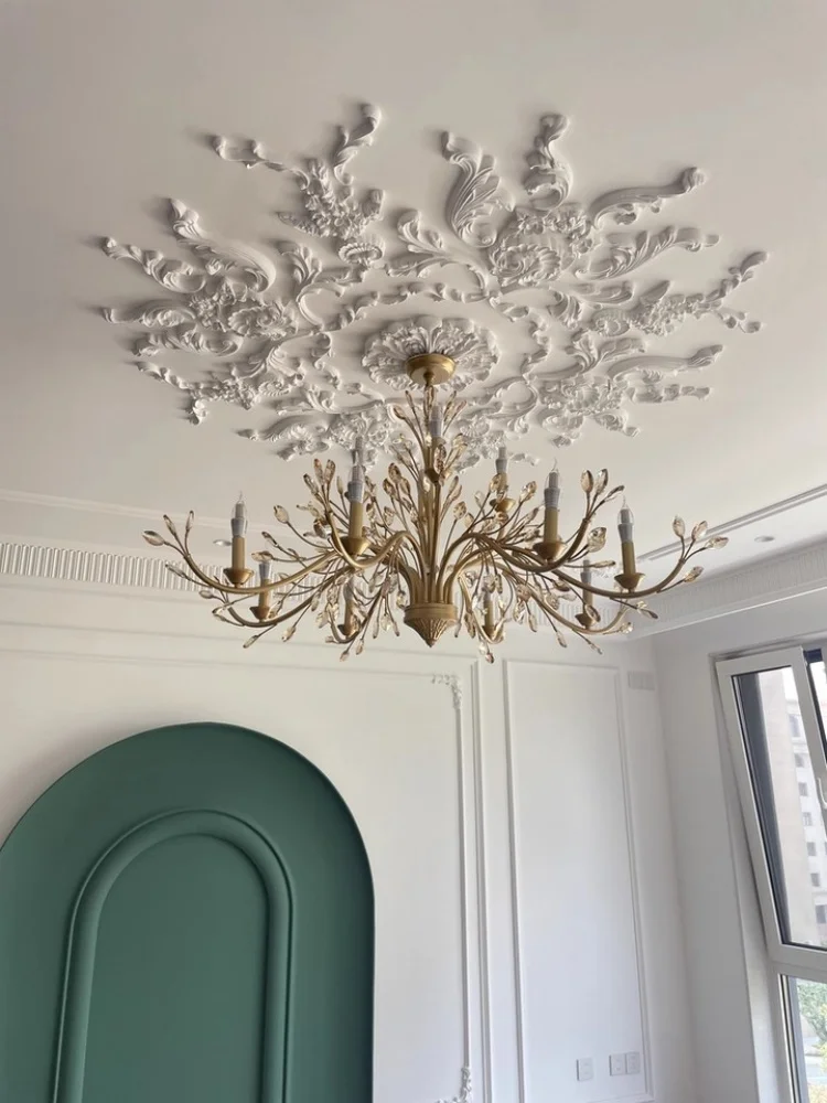 

American Style Led Ceiling Chandelier For Home Decoration Living Room Dining Room Bedroom Lights Branch Shaped Crystal Lamps
