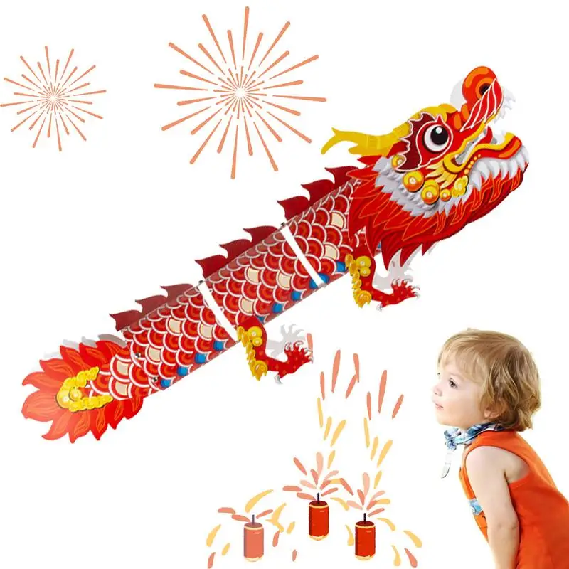 

Chinese New Year Paper Lanterns Chinese Lanterns Kits DIY Dancing Dragon Handmade Spring Paper Lanterns For DIY Craft Festival