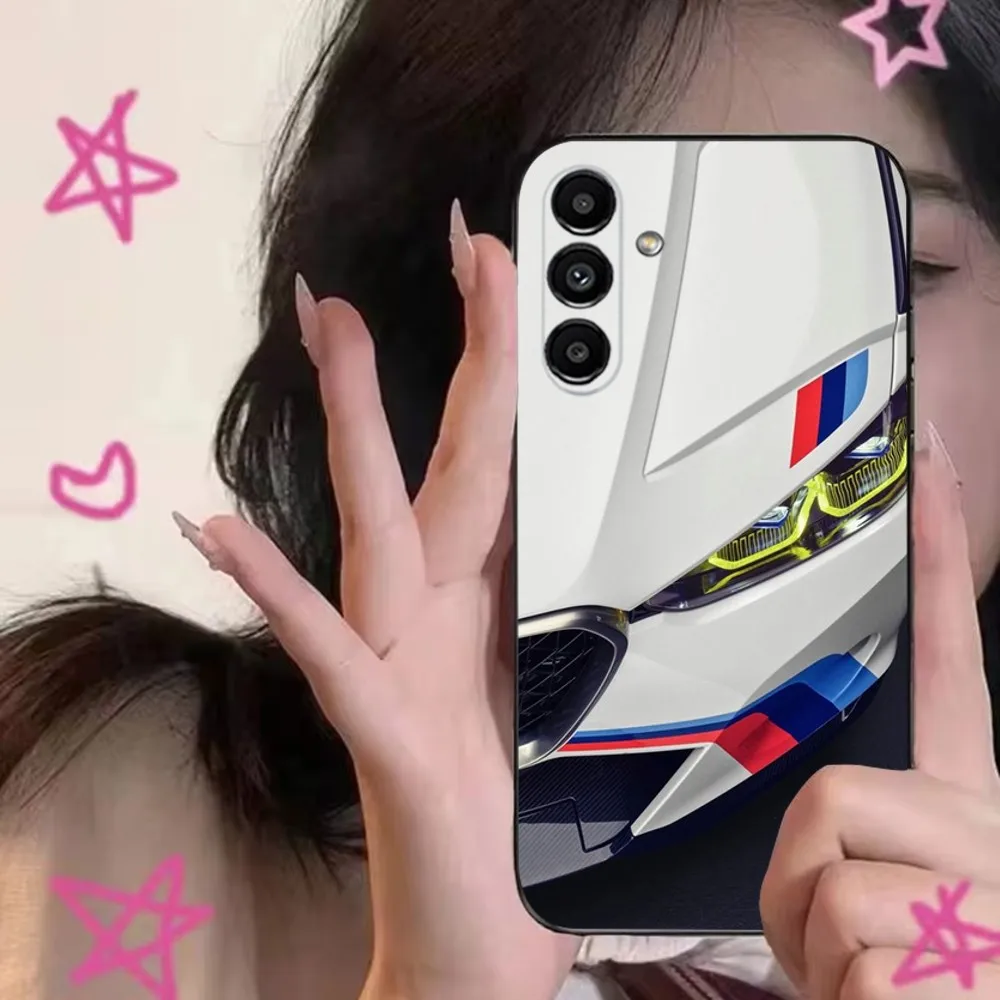 Cool Sport Car B-BMW Phone Case For Samsung S24,S21,S22,S23,S30,Ultra,S20,Plus,Fe,Lite,Note,10,9,5G Black Soft Cover