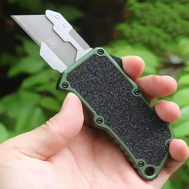 

5-in-1 SK5 Utility Knife with Aero Aluminium Handle EDC Multitool Outdoor Sharp Cutter Durable Premium Gift Blade Pocket Knife