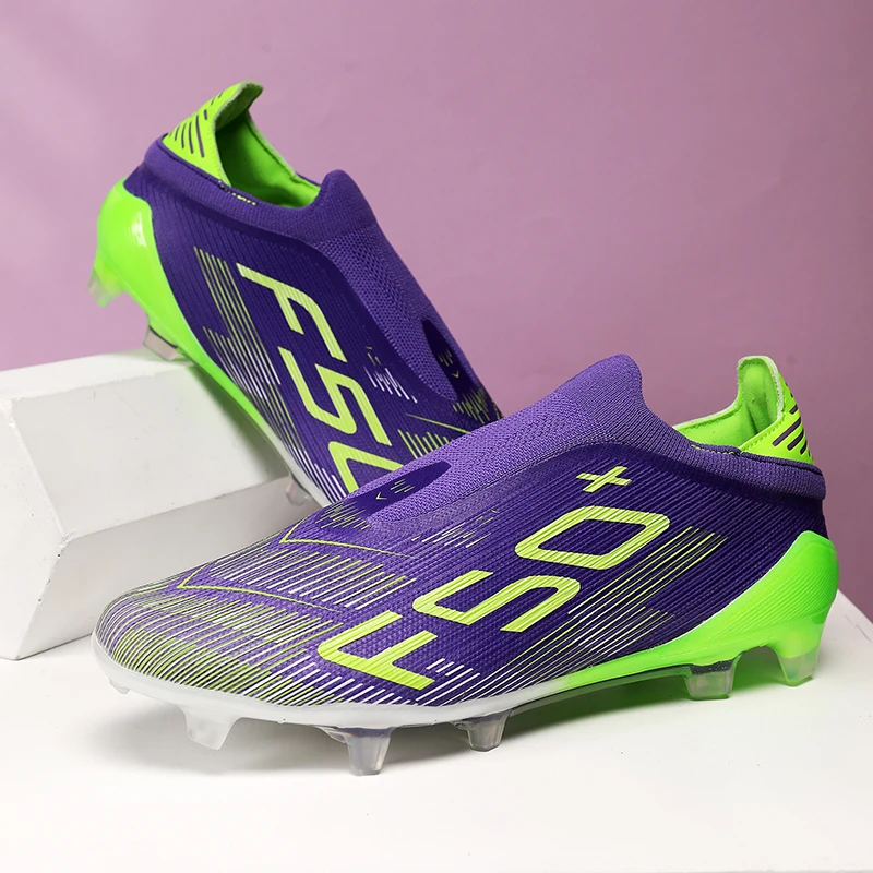 Low‑Cut AG Long Stud Football Cleats, Non‑Slip Shock Absorbing Athletic Soccer Boots for Outdoor Training & Matches