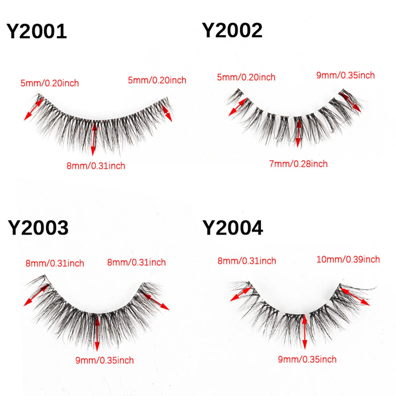 10 Pairs False Eyelashes Simulation Fake Eye Lashes Volume Thicked Eyelash for Cosplay Party Wedding Makeup