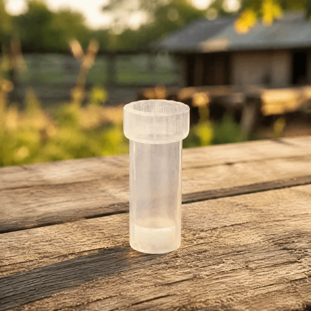 Plastic Queen Bee Marking Cage Lightweight Transparent Beekeeping Marking Bottle Foam Cushion Queen Bee Labeled Bottle
