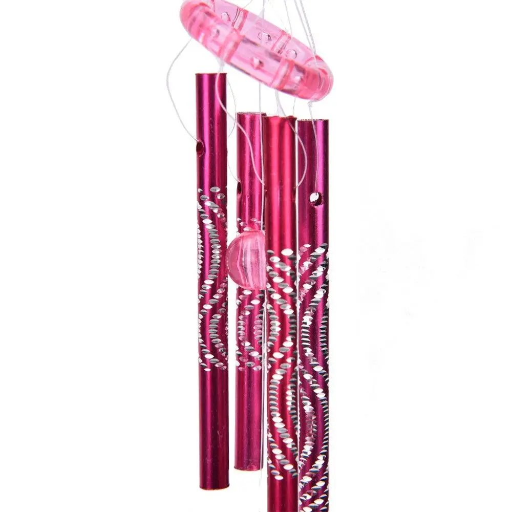 Blessing Gift Crystal Dolphin Creative 4 Metal Tubes Home Garden Bell Wind Chime