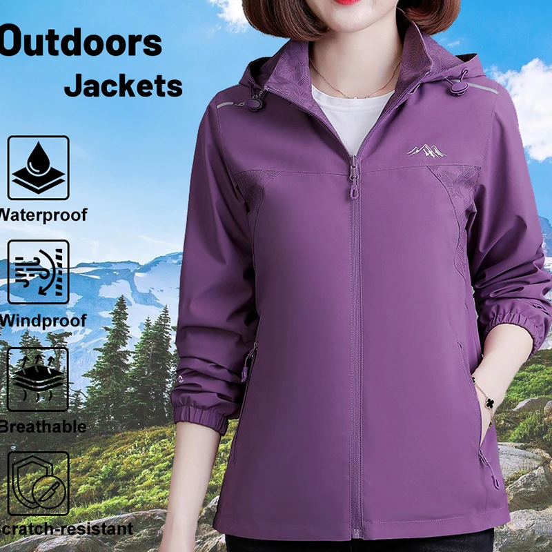 

Двусторонняя весенне-осенняя женская куртка с ветрозащитным принтом для уличных поездок на работу, всепогодные, легкие