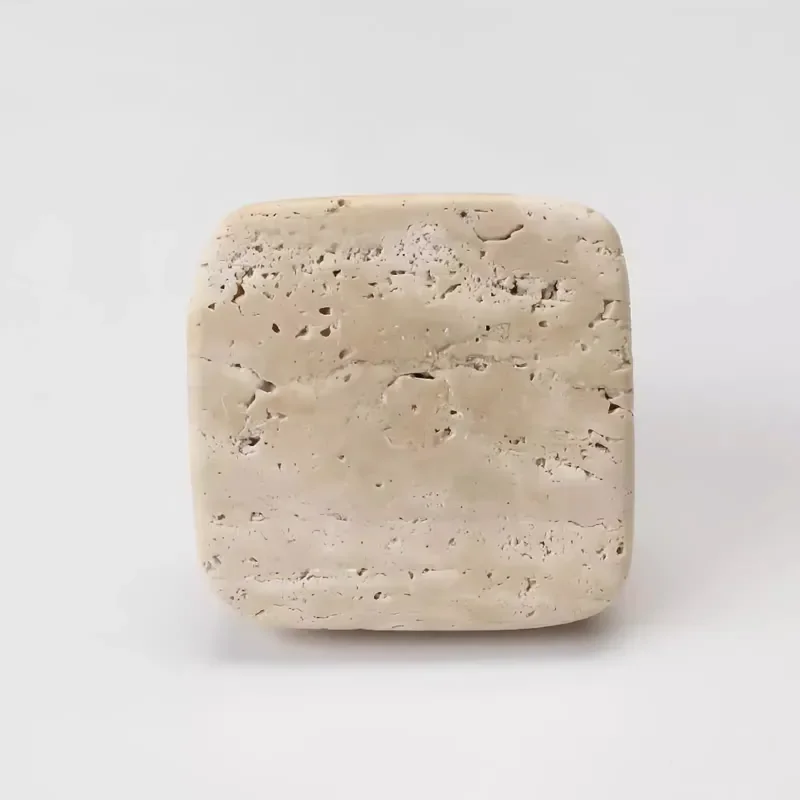 Wabi-sabi retro travertine door handle Song-style aesthetic designer coffee shop model room glass door double opening handle