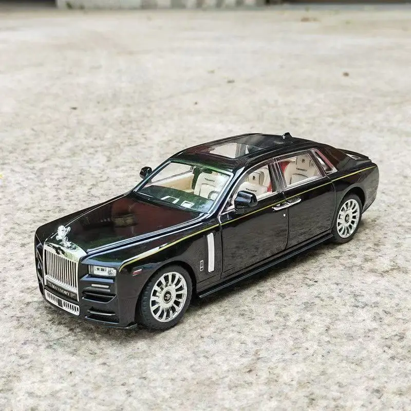 1:24 rolls-royce phantom liga modelos carro brinquedo diecasts veículos de metal simulação som luz puxar para trás função brinquedos carro a428