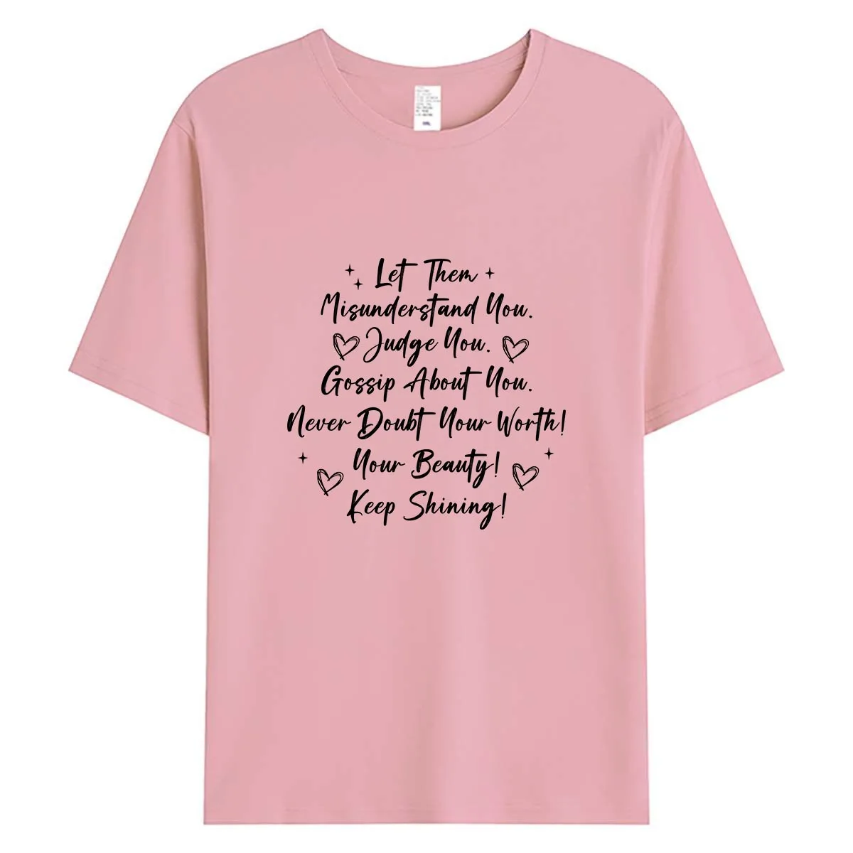 

Women's Tee Cotton T-shirt Crewneck Short Sleeve Tshirt New Graphic Print Lady Tops Loose Fit Fashion Summer Soft & Breathable