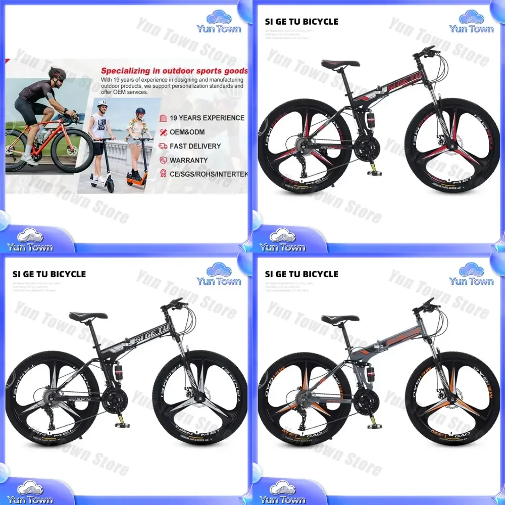 Carbon Steel Foldable Bicycle Frame for MTB Disc Brake Folding Mountain Bike for Bicicleta Wholesale Price Cycling Bike