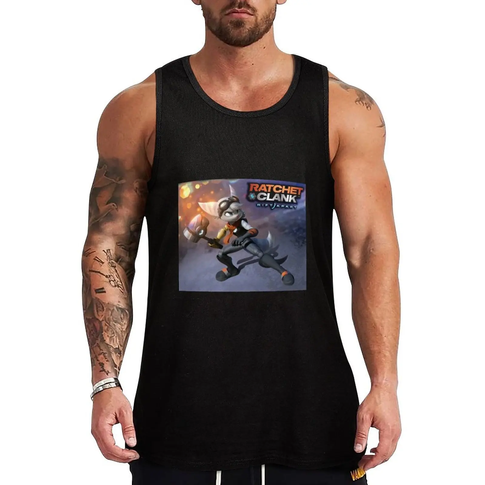 Camiseta sin mangas Ratchet & Clank A Rift Apart, camiseta sin mangas lista para hacer ejercicio, camiseta deportiva que absorbe la humedad