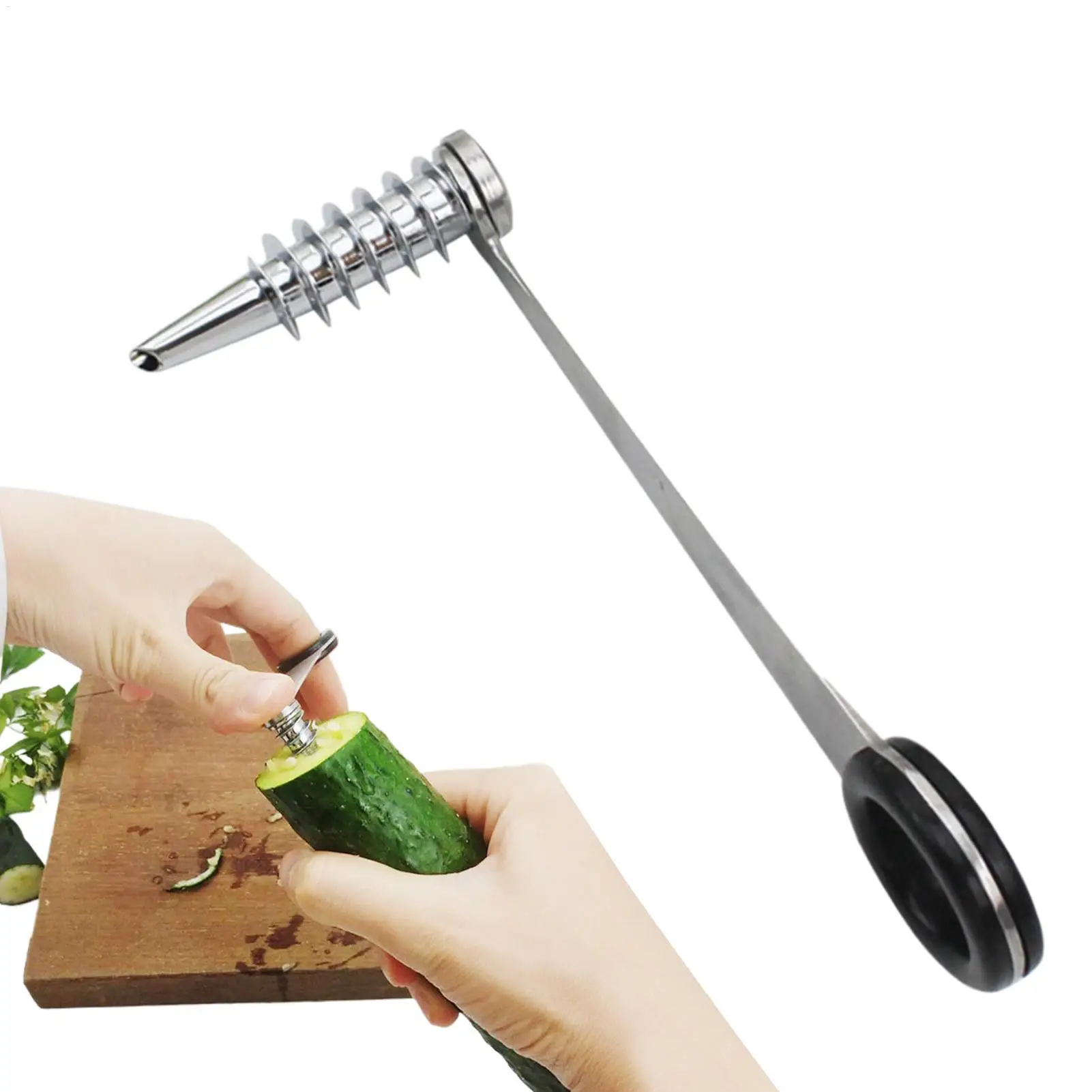 قطاعة خضروات من الفولاذ المقاوم للصدأ معكرونة نباتية لملحقات الطبخ الآمنة غير القابلة للانزلاق لغسالة الأطباق من Zucchini