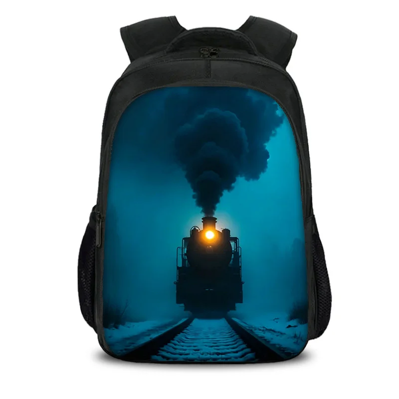 Train double-layer backpack, stylish and large capacity new lightweight printed design perfect companion for both boys and girls