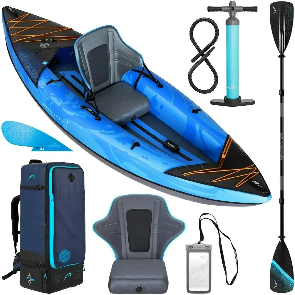 Scout Inflatable Kayak Inflatable 1 Person Kayak, Inflatable Canoe Alternative Waterproof Storage Bag beginning student Kayaking