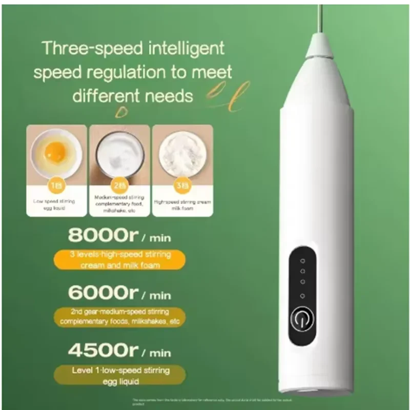 Electric Handheld Egg Beater Electric Milk Frother Home Coffee Whipping Cream Maker Mini Blender Baking Tools image 5