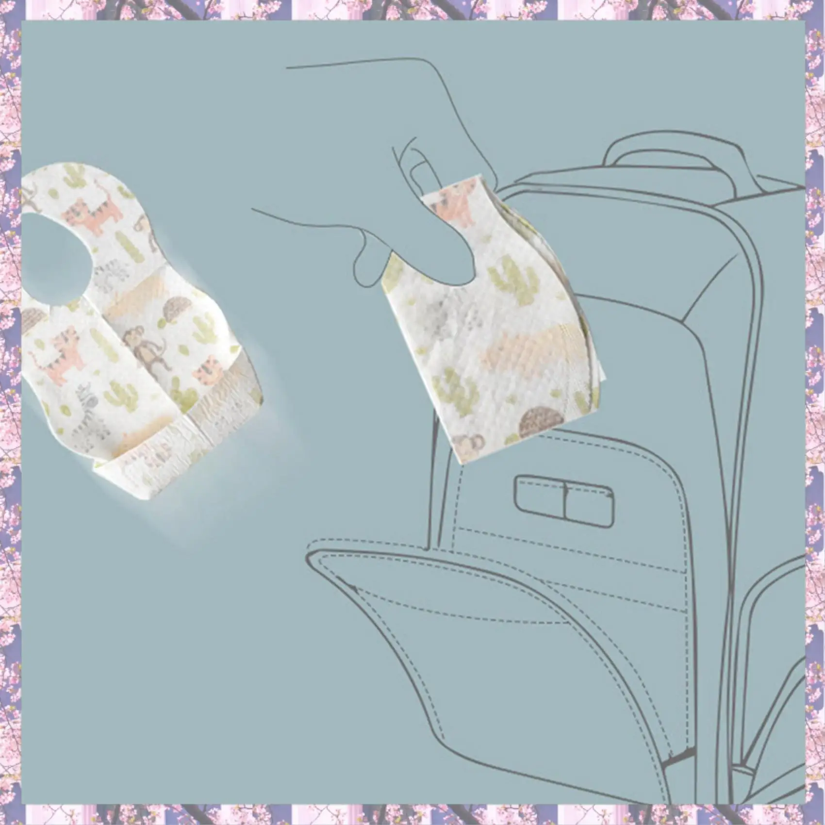 

T84C-40 Pcs Baby Disposable Bibs Non-Woven Fabric Baby Toddler Bibs Feeding Saliva Apron Paper Bibs Portable Bibs