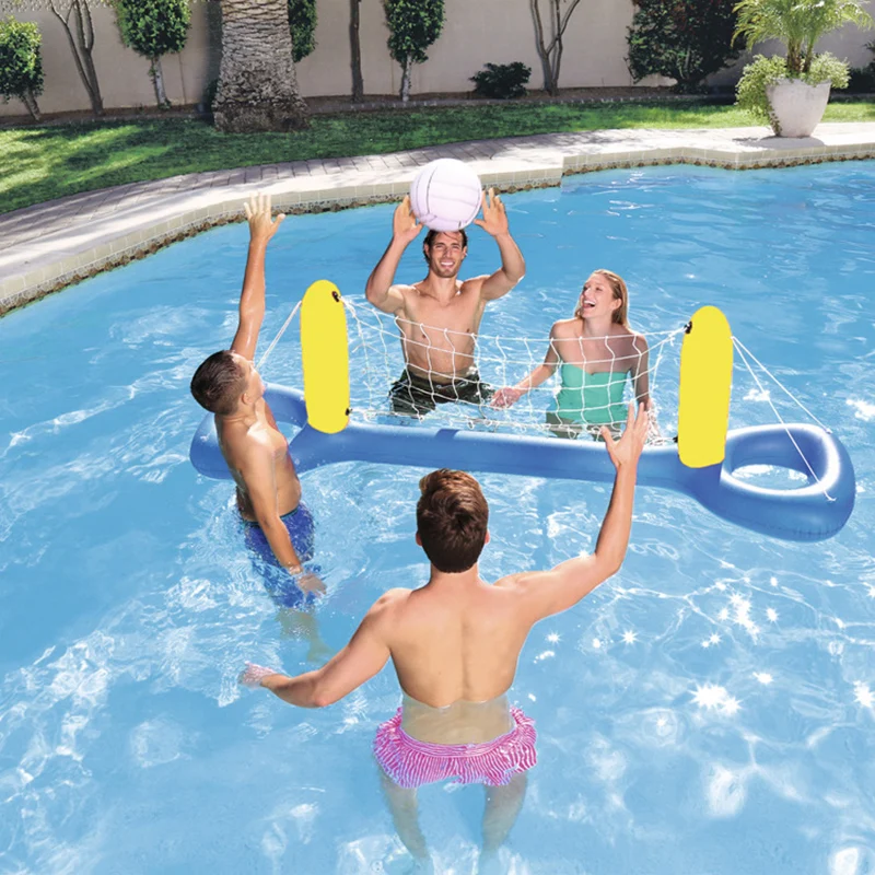 Juego de red de voleibol de agua de juguete para niños y adultos, piscina inflable flotante, juego de agua de verano