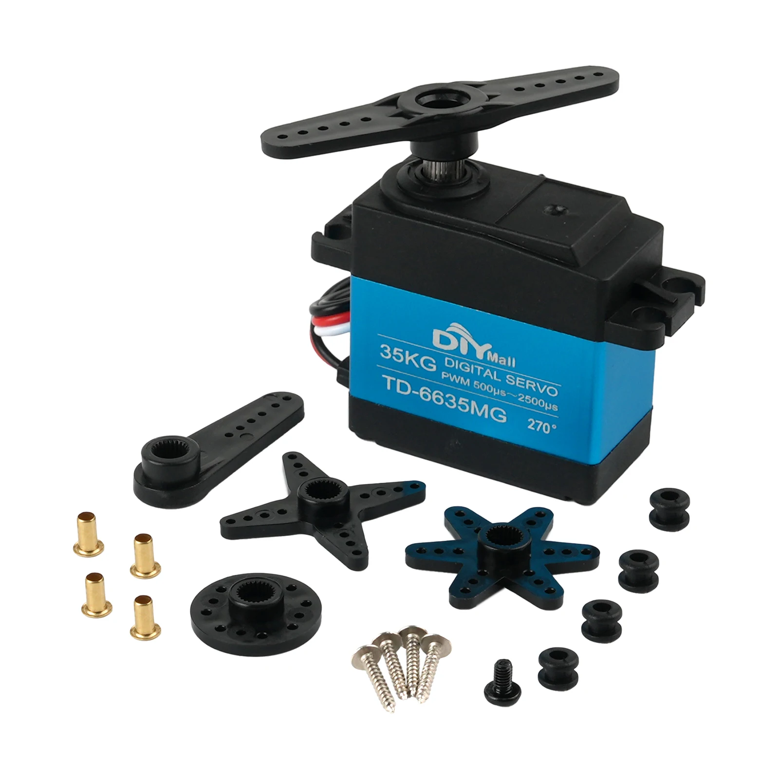 TD-6635MG 35kg Digital Servo 4.8-8.4V 180°/270°/360° Multi-Mode Carbon Brush Motor for Heavy-Duty RC Industrial Robots