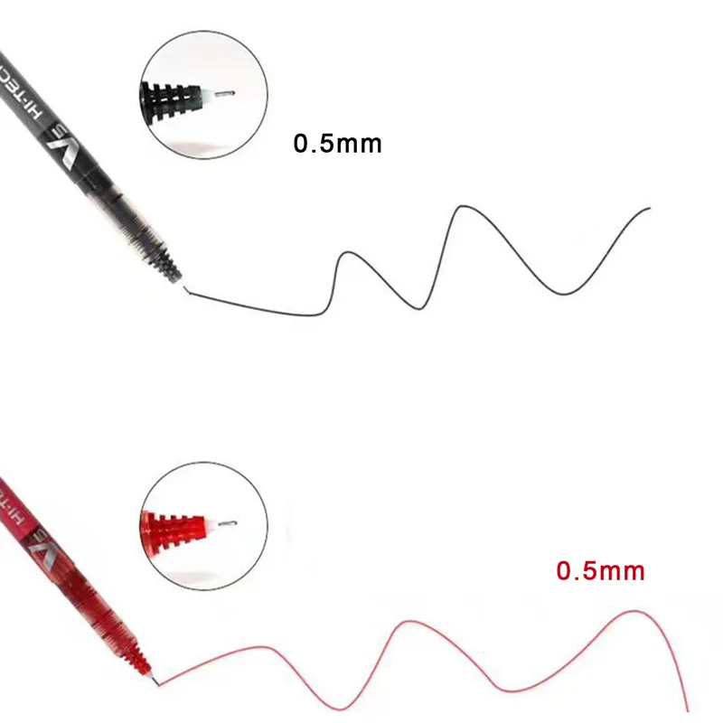 여성용 메이크업 뷰티 V5 포지셔닝 펜, 블랙 레드, 0.5mm 문신, 영구 메이크업 립, 눈썹 고정 펜, 바디 아트 문신 용품