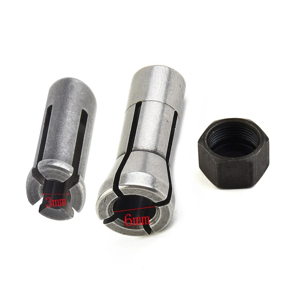 1Pcs Metal Reducer Adapter Nut Chuck Collet Cap Replace 3mm 6mm For Electric Grinding Accessories Grinding Machine Rotary Tool