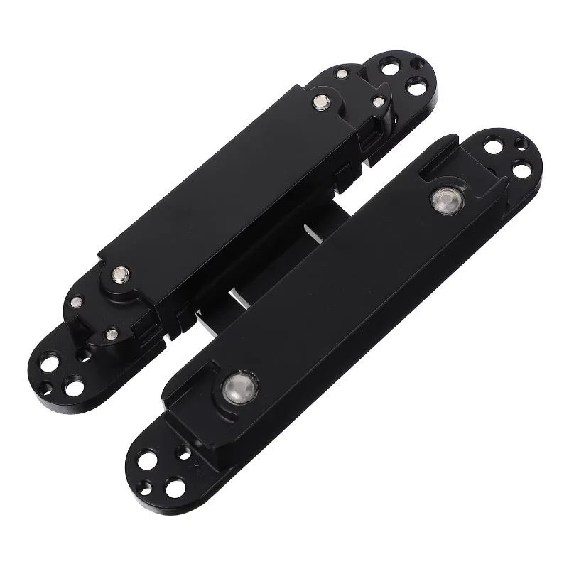 Hidden Door Hinge Adjustable Concealed Metal 180 Degree Swing Heavy Duty Invisible Door Hardware For Wooden Doors Installation