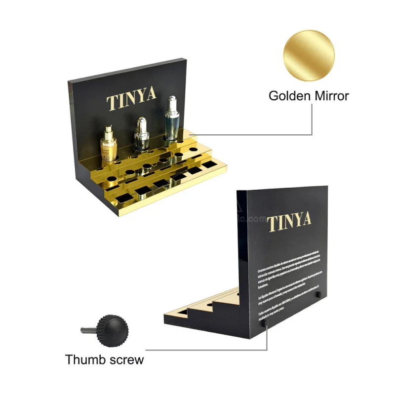 custom.TINYA Factory Skin Care Display Stand Acrylic High End 3 Steps Cosmetics Perfume Display Stand