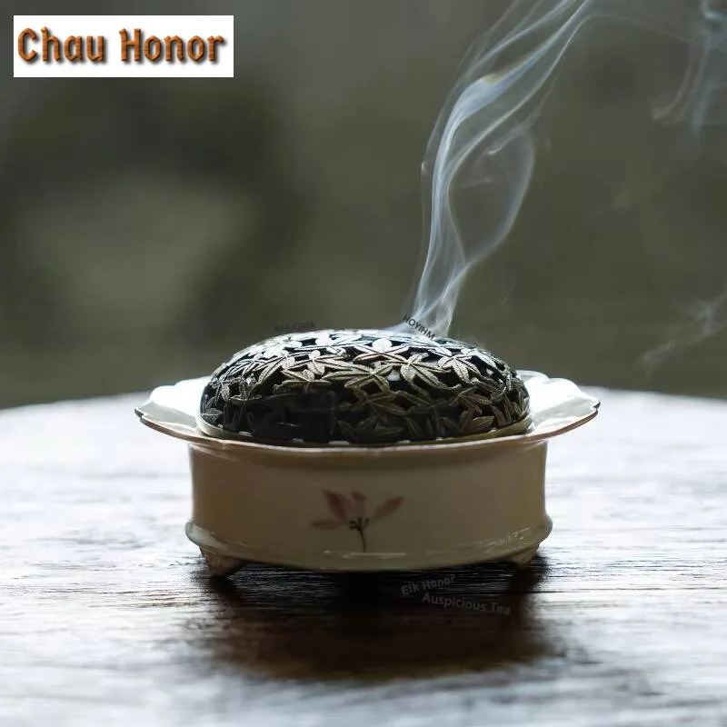 Plant Ash Hand-painted Orchid Incense Holder Incense Smoke Waterfall Incense Burners Aromatherapy Censer Tea Services Decoration