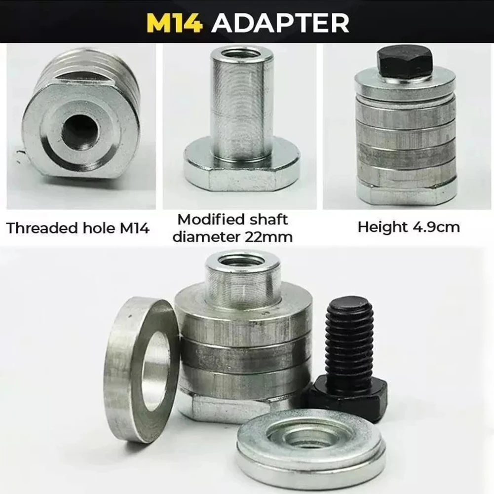 M10/M14 Angle Grinder Adapter Conversion Head Flange Nut Variable Slotting Grooving Machine For 100/125-230 Lock Nut