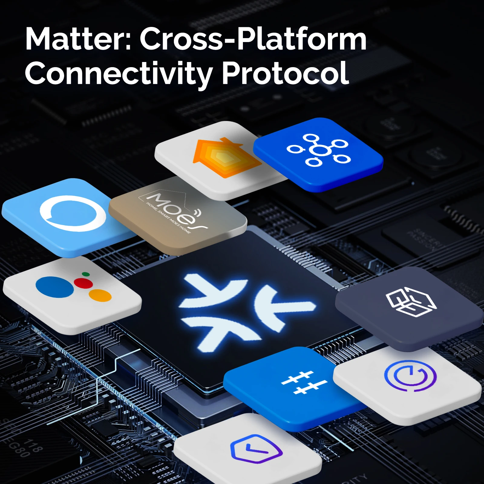 MOES Tuya Matter WiFi Konkaver Glasschalter EU/US Smart Light mit Alexa Google Home Apple Home Smartthings Neutralleiter erforderlich